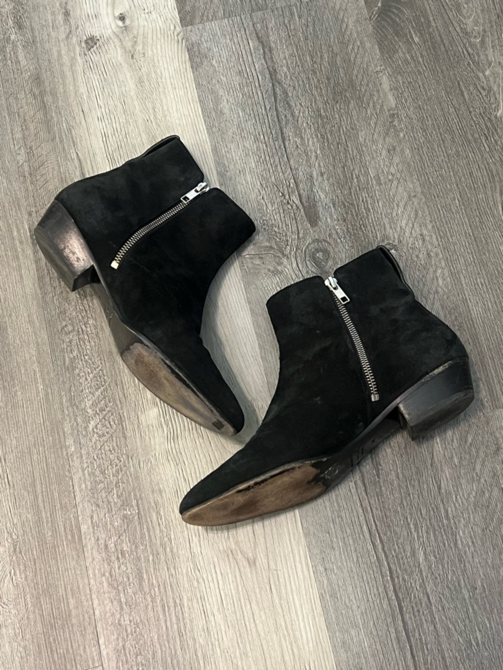 Isabel Marant Black suede Patsha Boots Size 40 / 10 US Chelsea Ankle - Picture 5 of 16